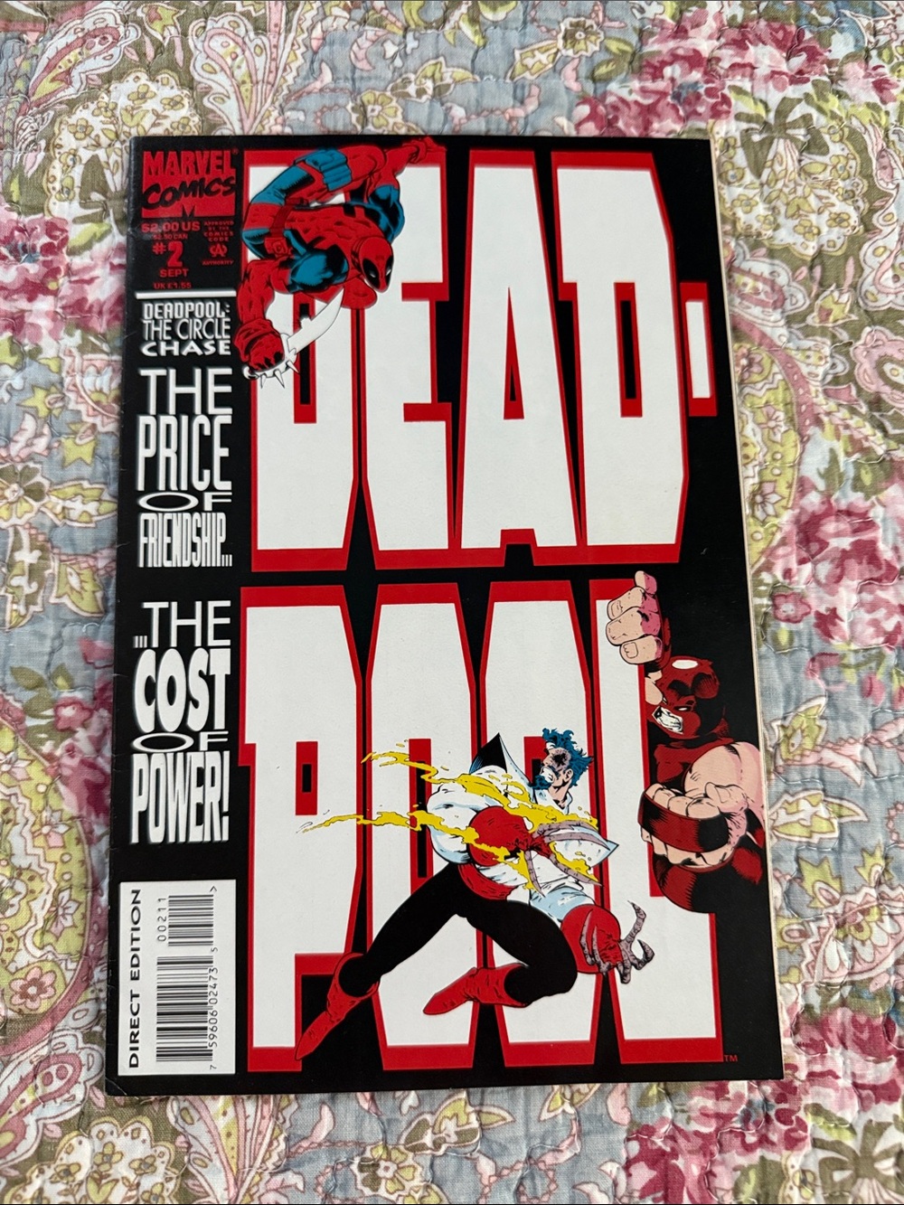Marvel Deadpool Comic Cover - Red, Black & White